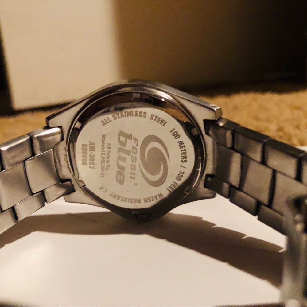 FOSSIL Black Dial Stainless Steel Quartz Watch - Picture 4 of 9